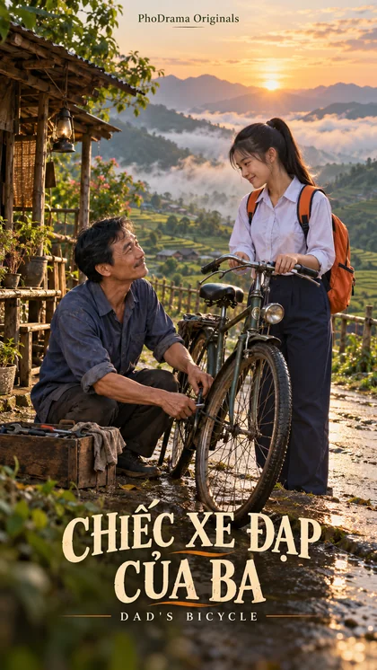 Áp phích giới thiệu Chiếc Xe Đạp Của Ba — Dad’s Bicycle