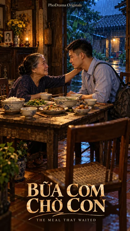 Áp phích giới thiệu Bữa Cơm Chờ Con — The Meal That Waited